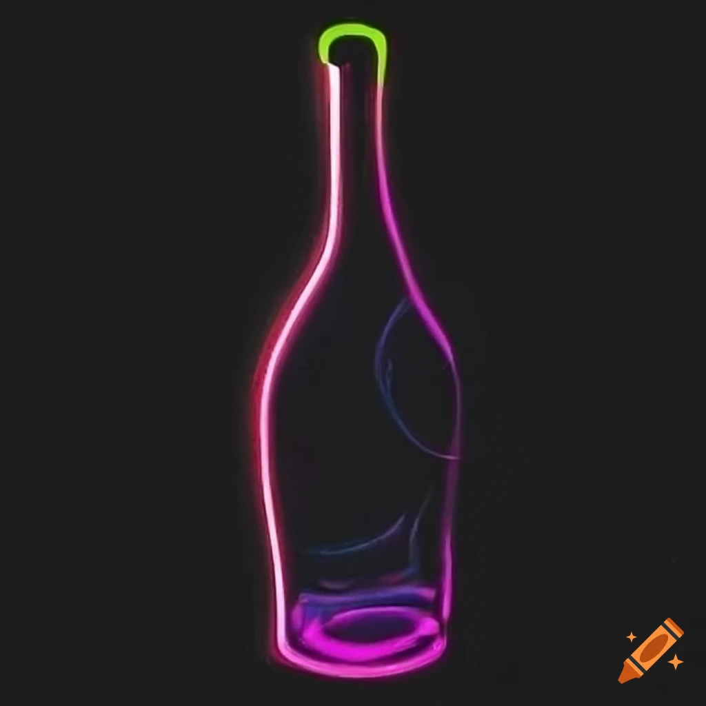 neon sign with grapes