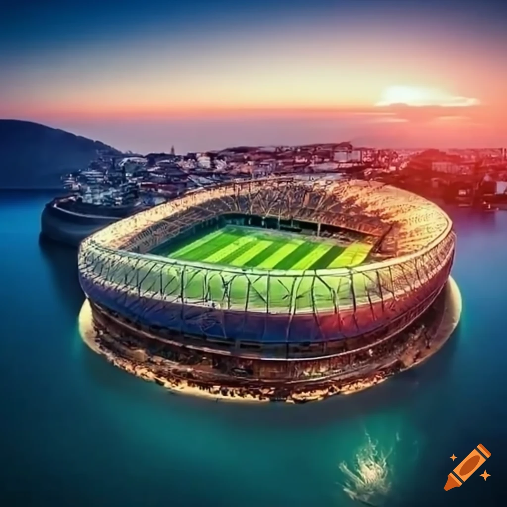 Impressive soccer stadium in greece