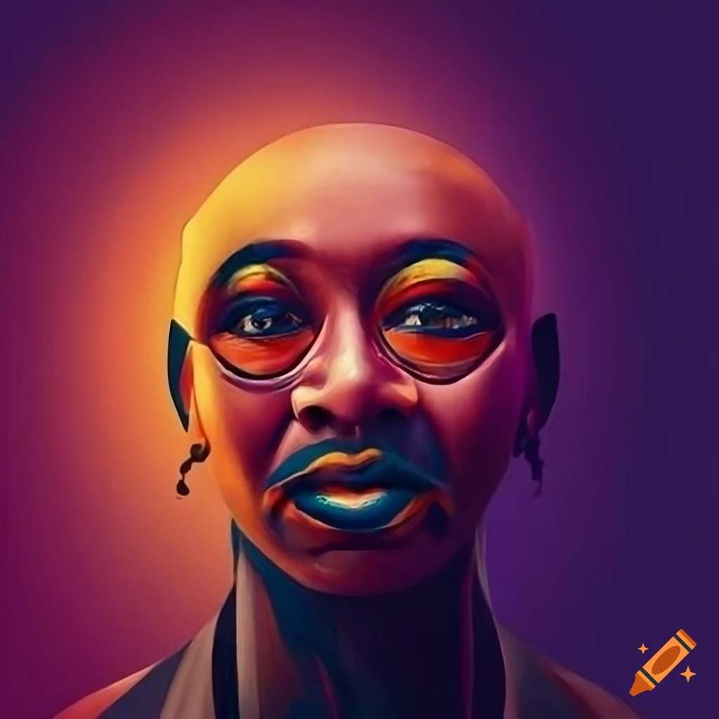 Black male mental health therapist in impressionist style on craiyon