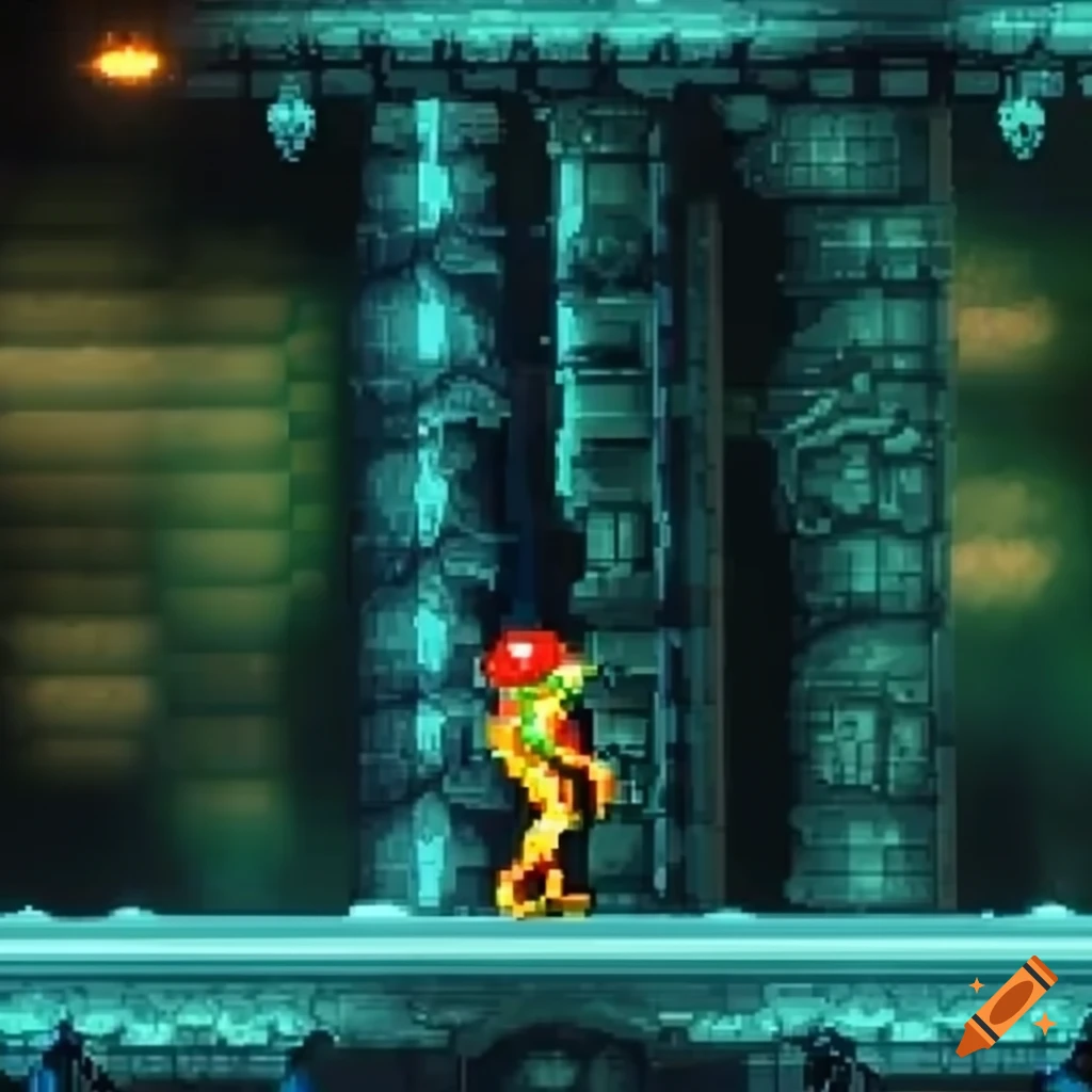 realistic sprites from Super Metroid