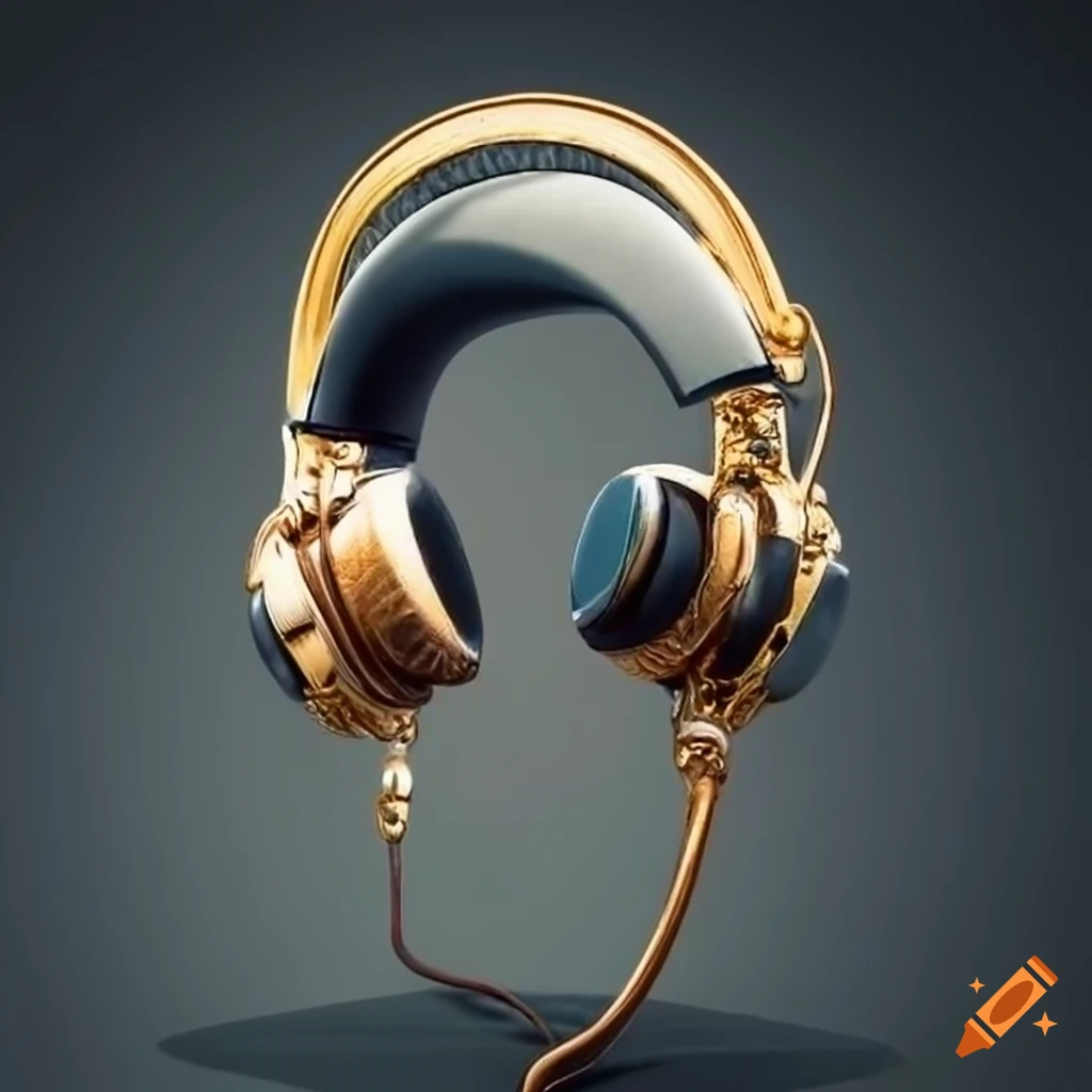 Detailed art deco headset on Craiyon