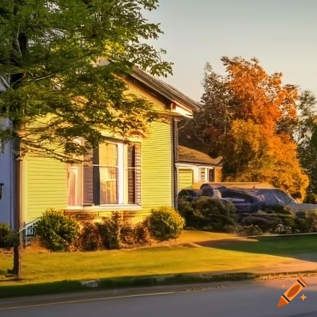 photo-realistic-image-of-a-sunny-neighborhood-with-single-floor-houses