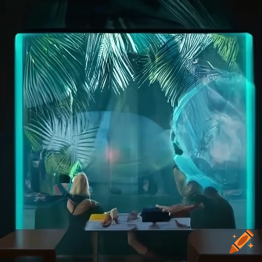 people-enjoying-a-meal-in-a-holographic-tropical-setting-on-craiyon