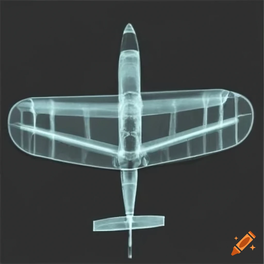 Xray scan of a plane on Craiyon