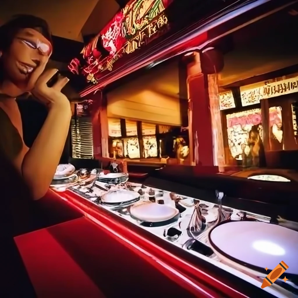 fast food joint with DJ booth counter