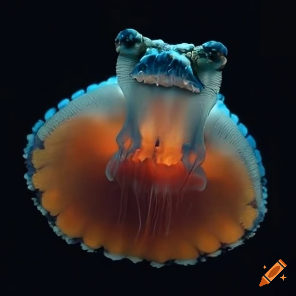creative artwork of a jellyfish crocodile