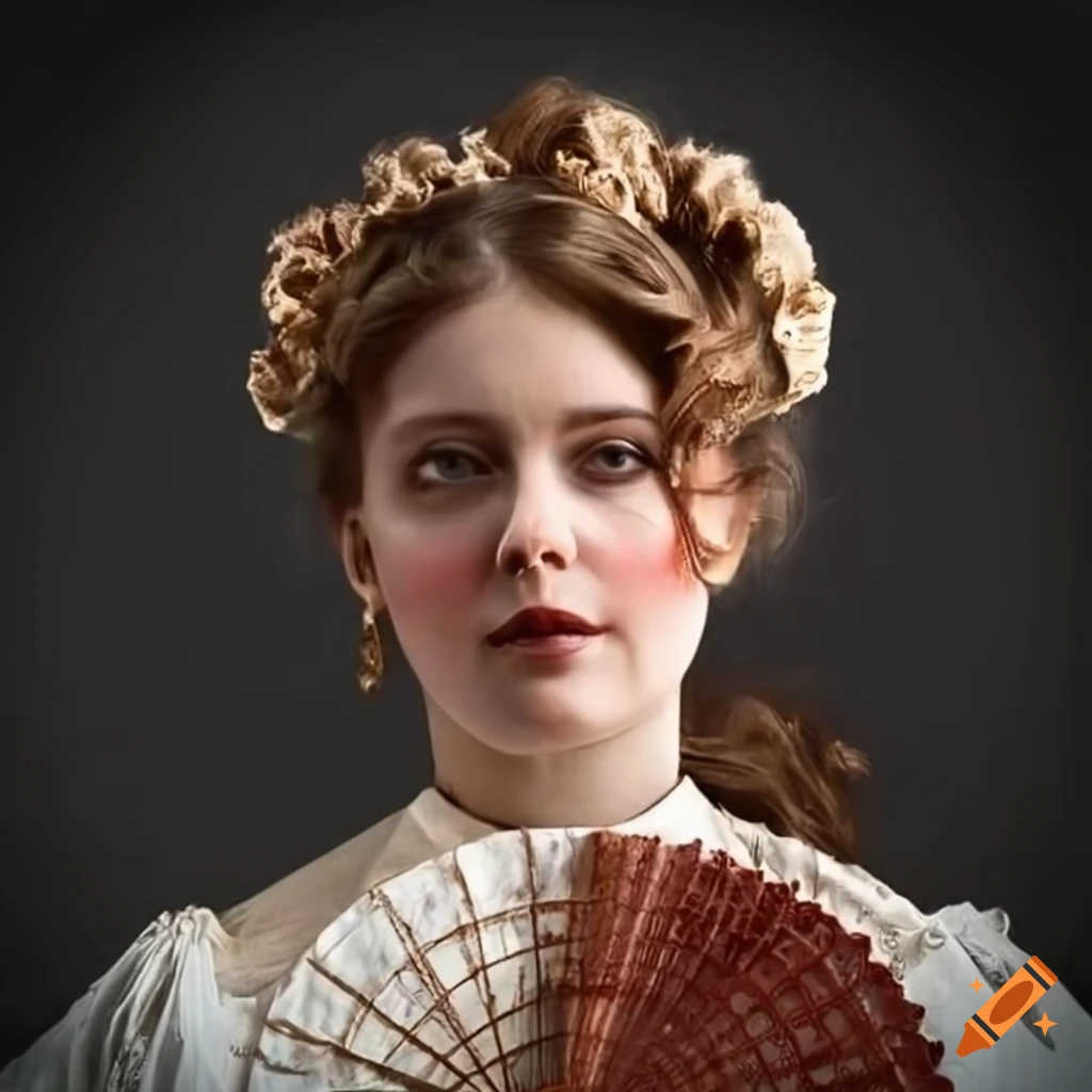 Victorian woman with a fan