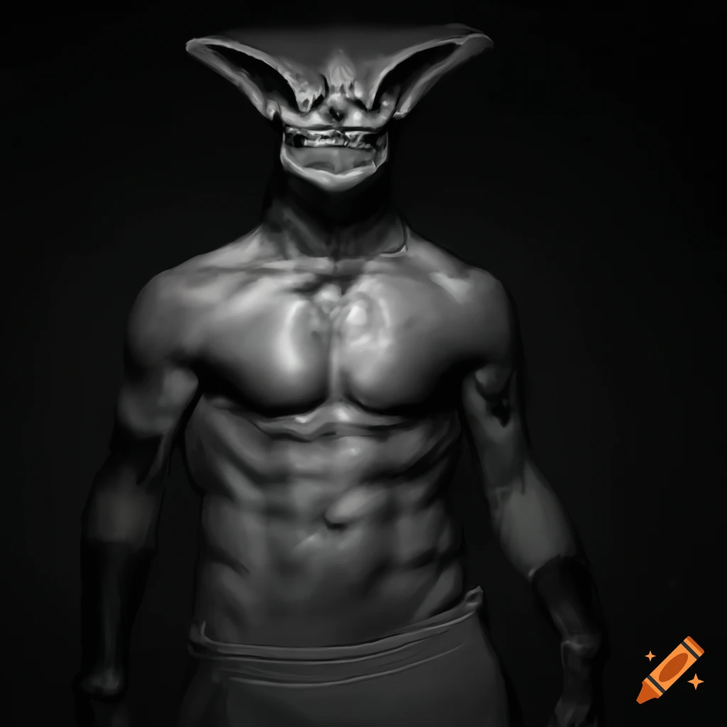 image of a humanoid warrior shark