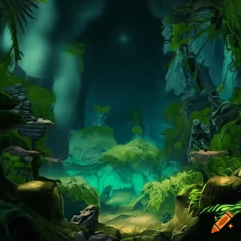high contrast artwork of 2D jungle tiles in Metroid Zero Mission