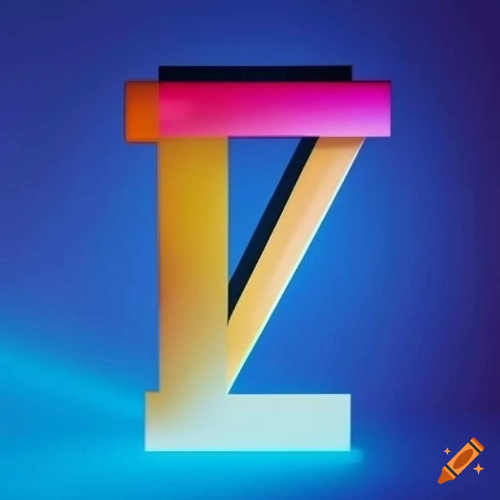 Colorful letter design on Craiyon