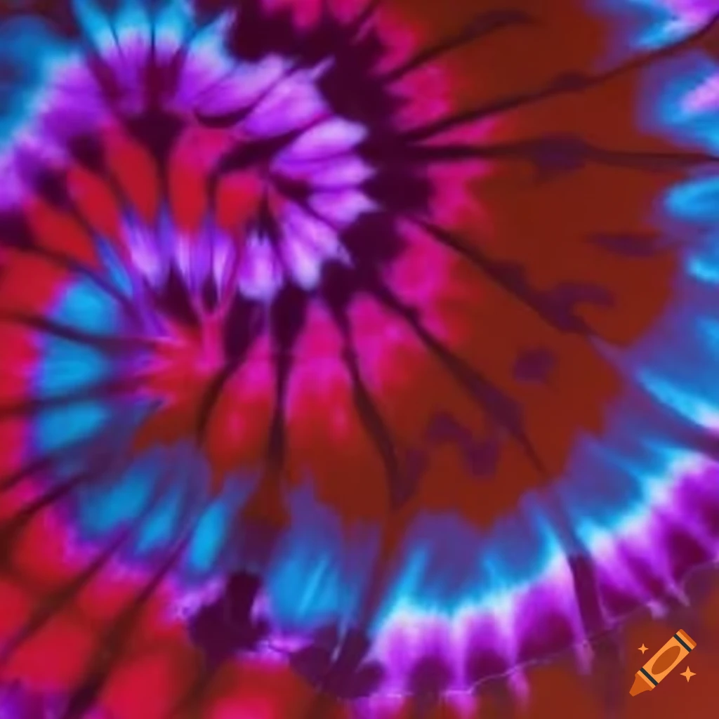Psychedelic tie-dye patterns on Craiyon
