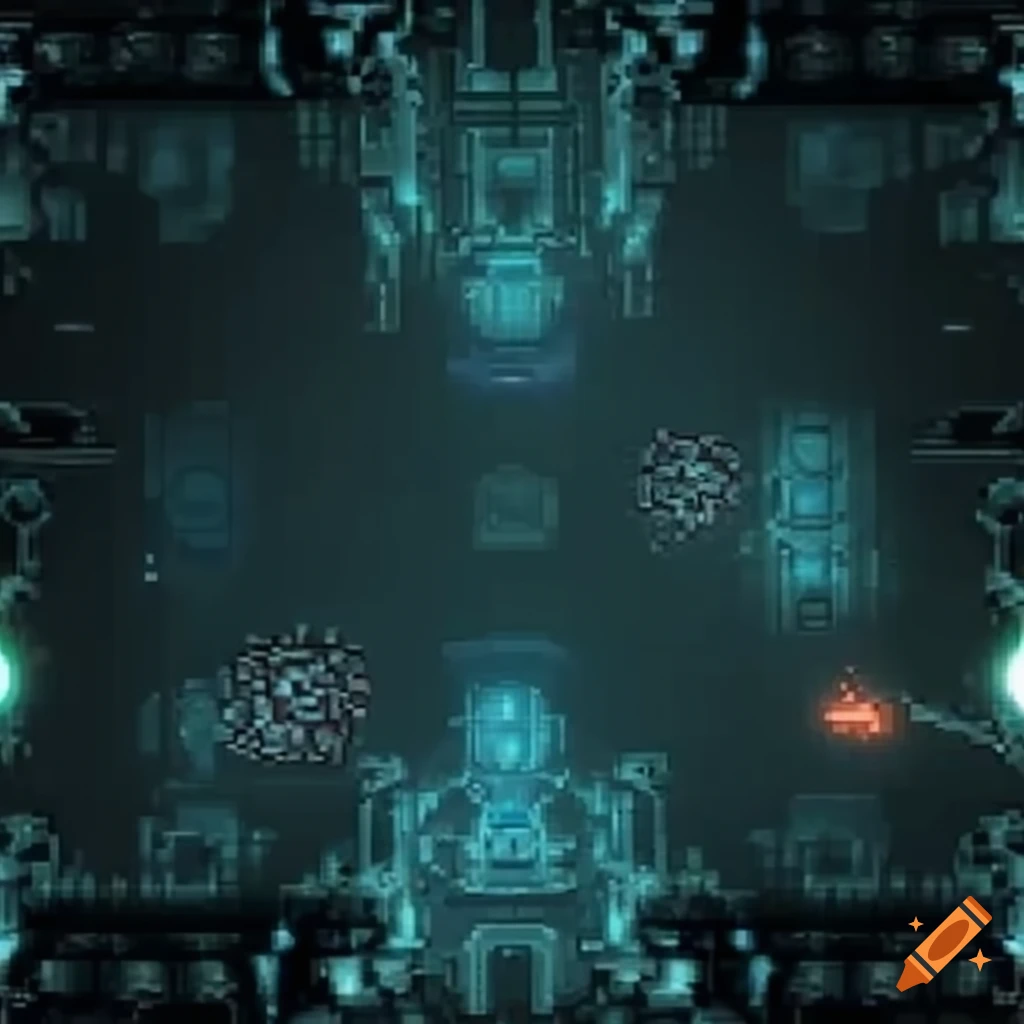 creepy Crateria tiles from Metroid Zero Mission