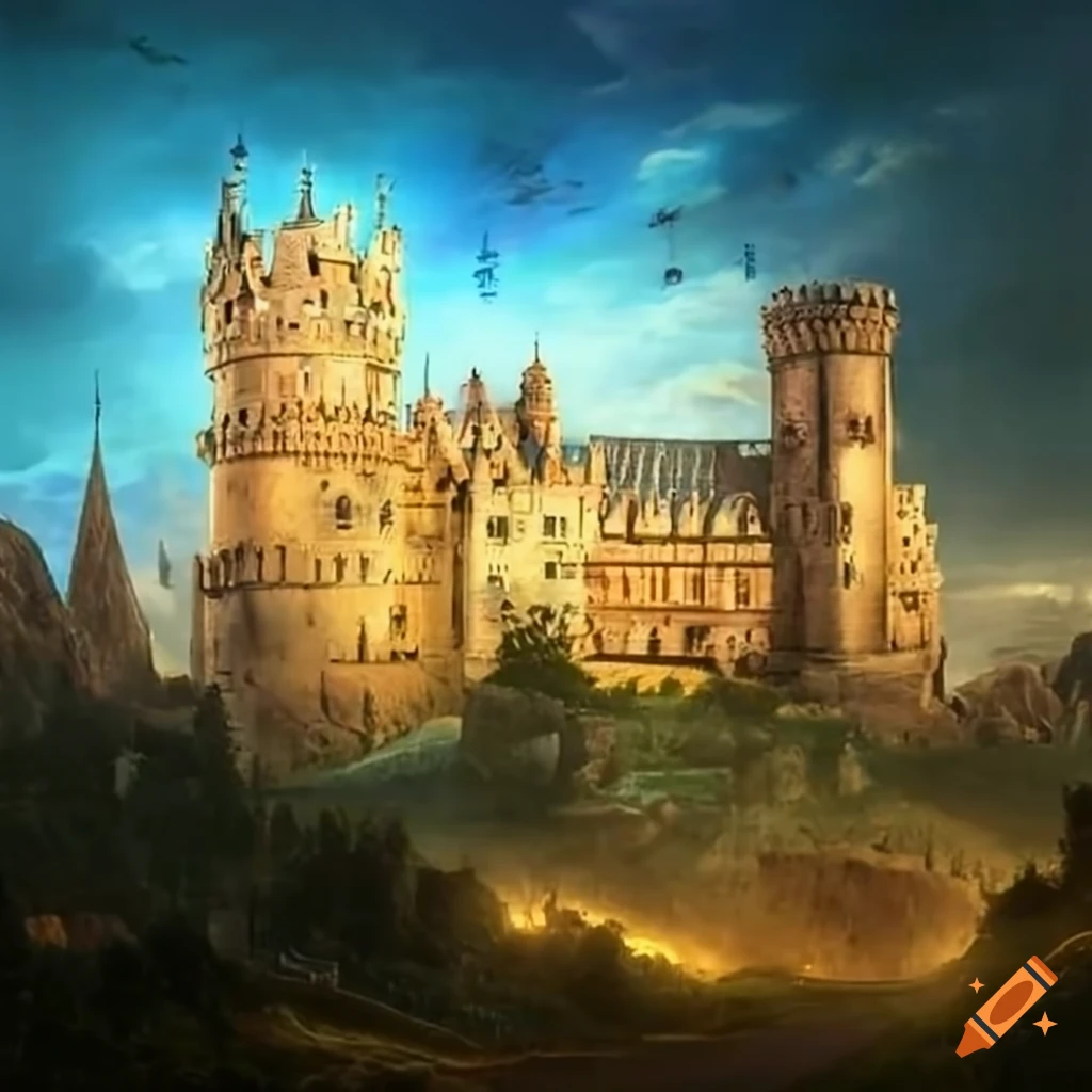 Image of a majestic and prosperous castle on Craiyon