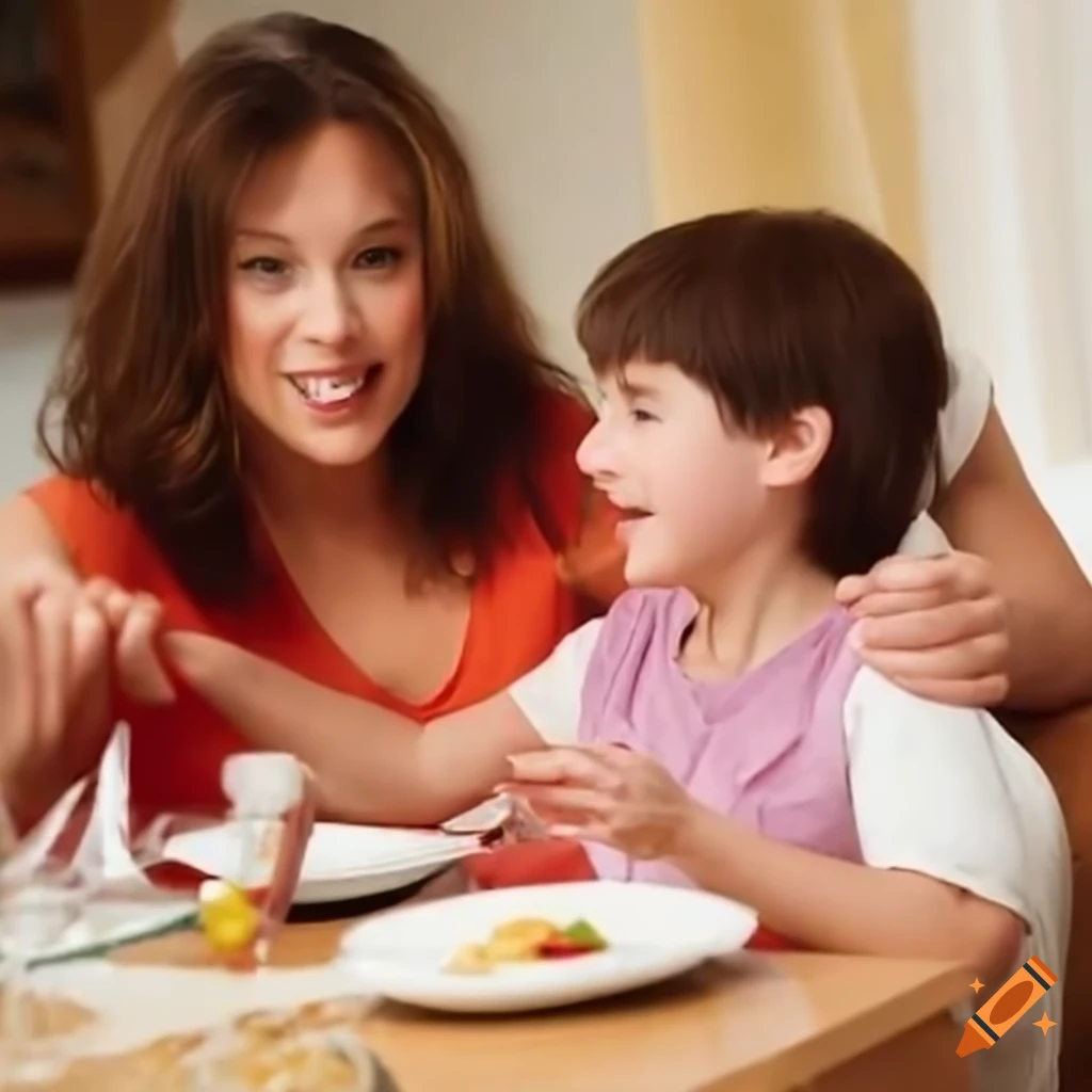 Mother And Son Are Smiling While Having A Breakfast In Kitchen. Mom Is  Pouring Milk Into Glass Stock Photo, Picture and Royalty Free Image. Image  83212891.