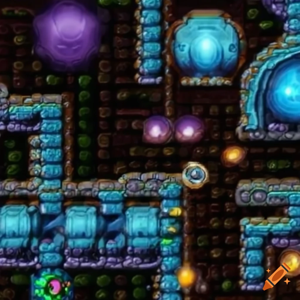 tiles from a 2D Metroid game