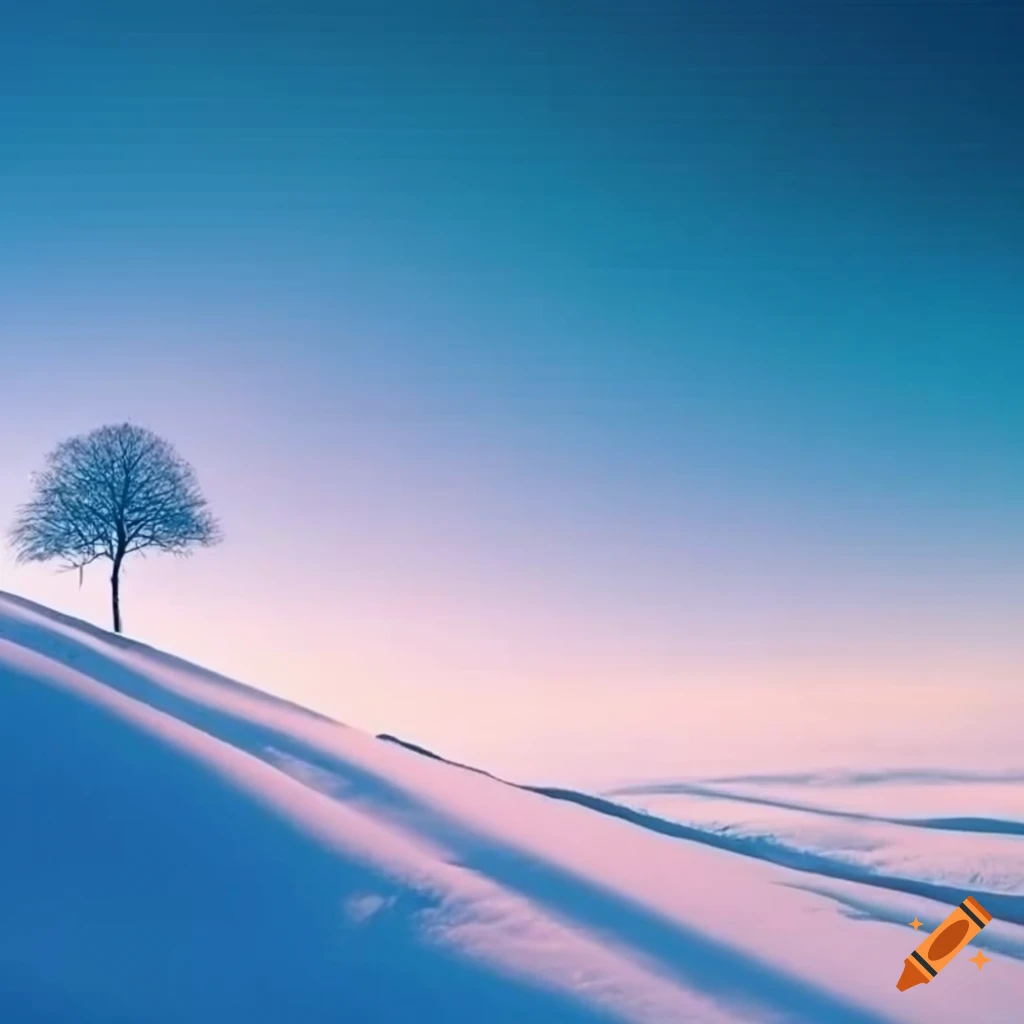Snow-covered hill resembling the windows xp wallpaper on Craiyon