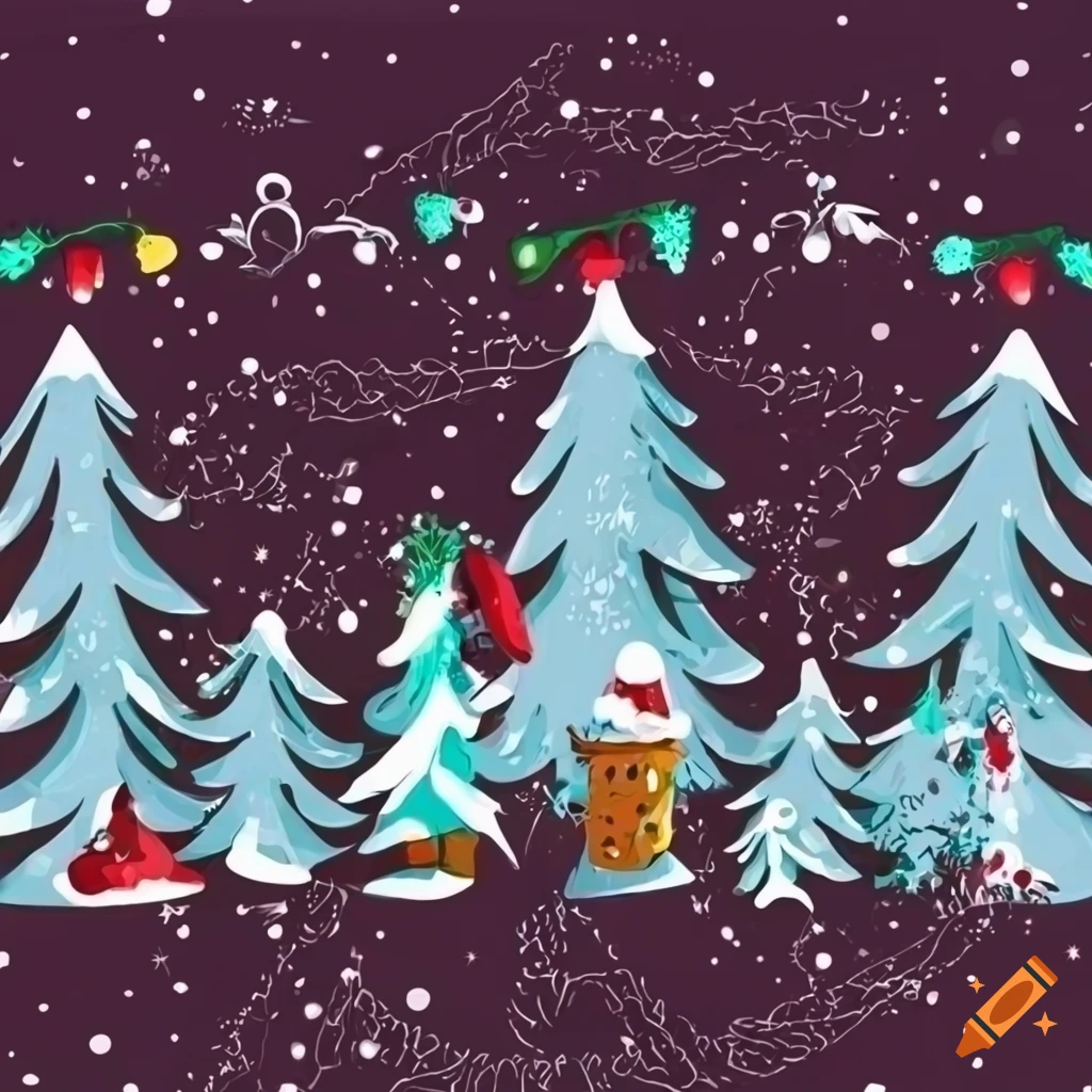 Christmasthemed tshirt design with retro colors and lights on Craiyon