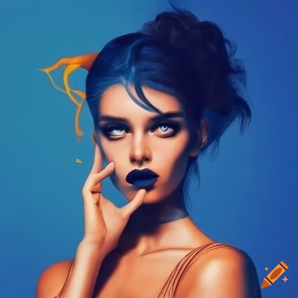 naranja-colored massage image with blue background