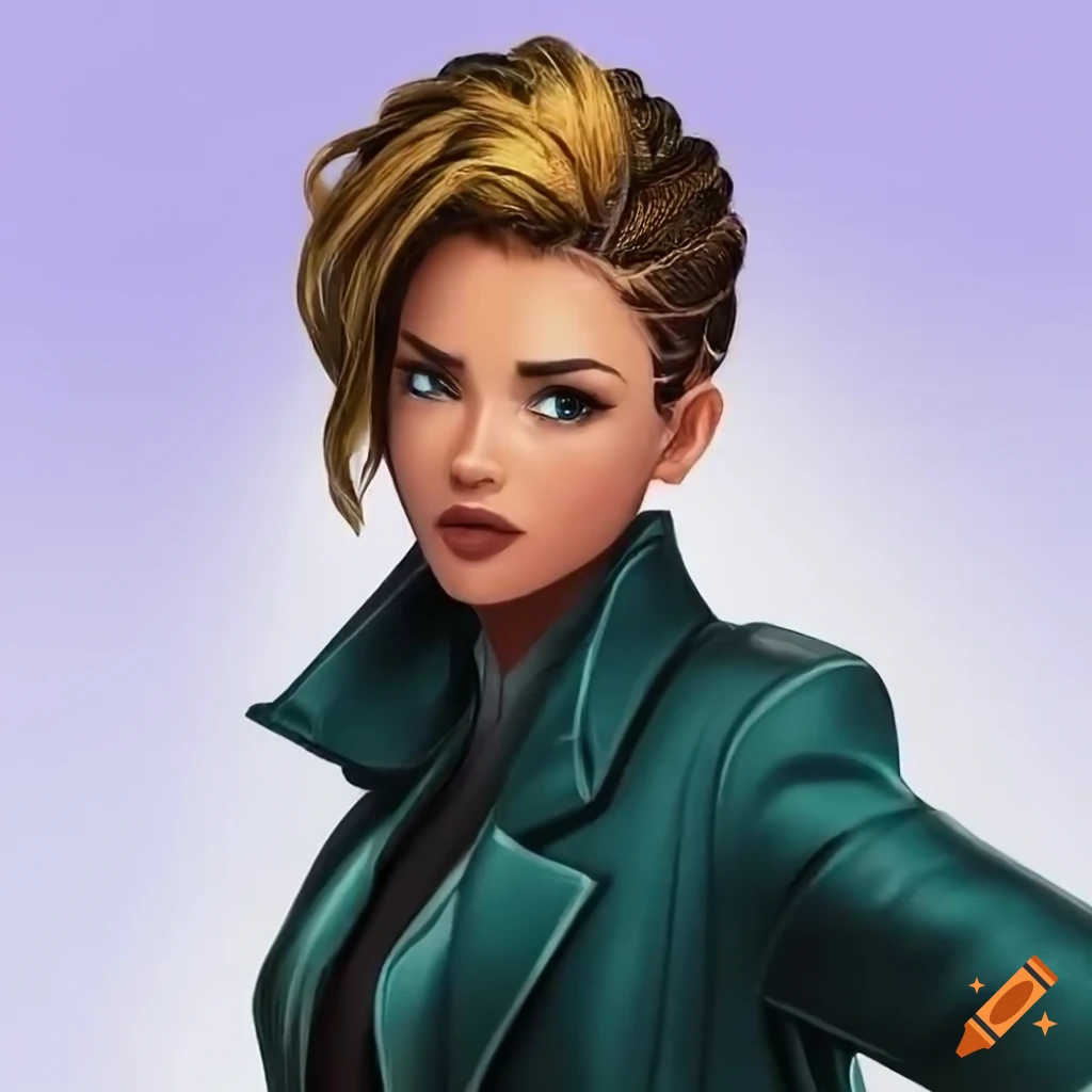  Woman with braided hair