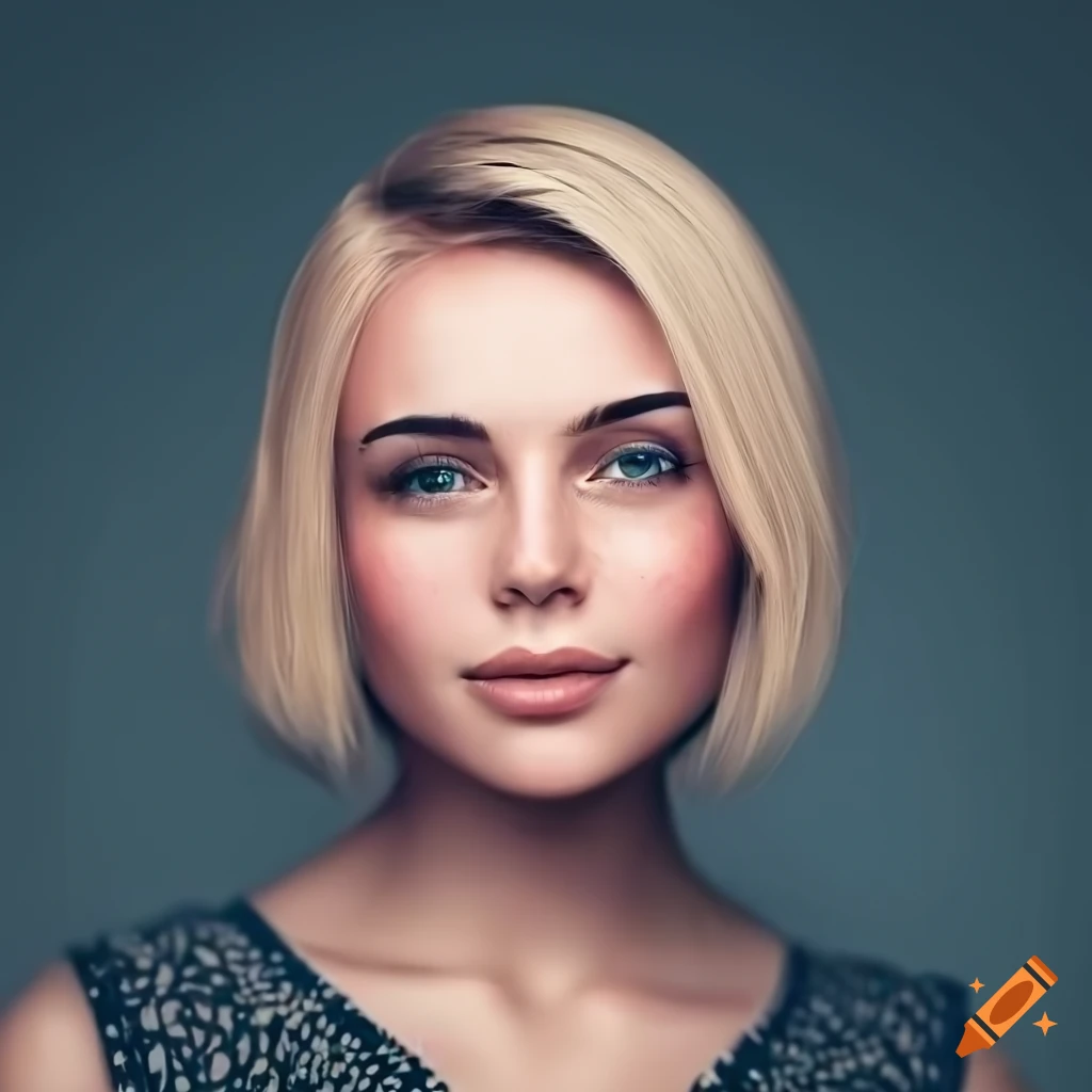 portrait of a beautiful young woman with freckles and blonde hair