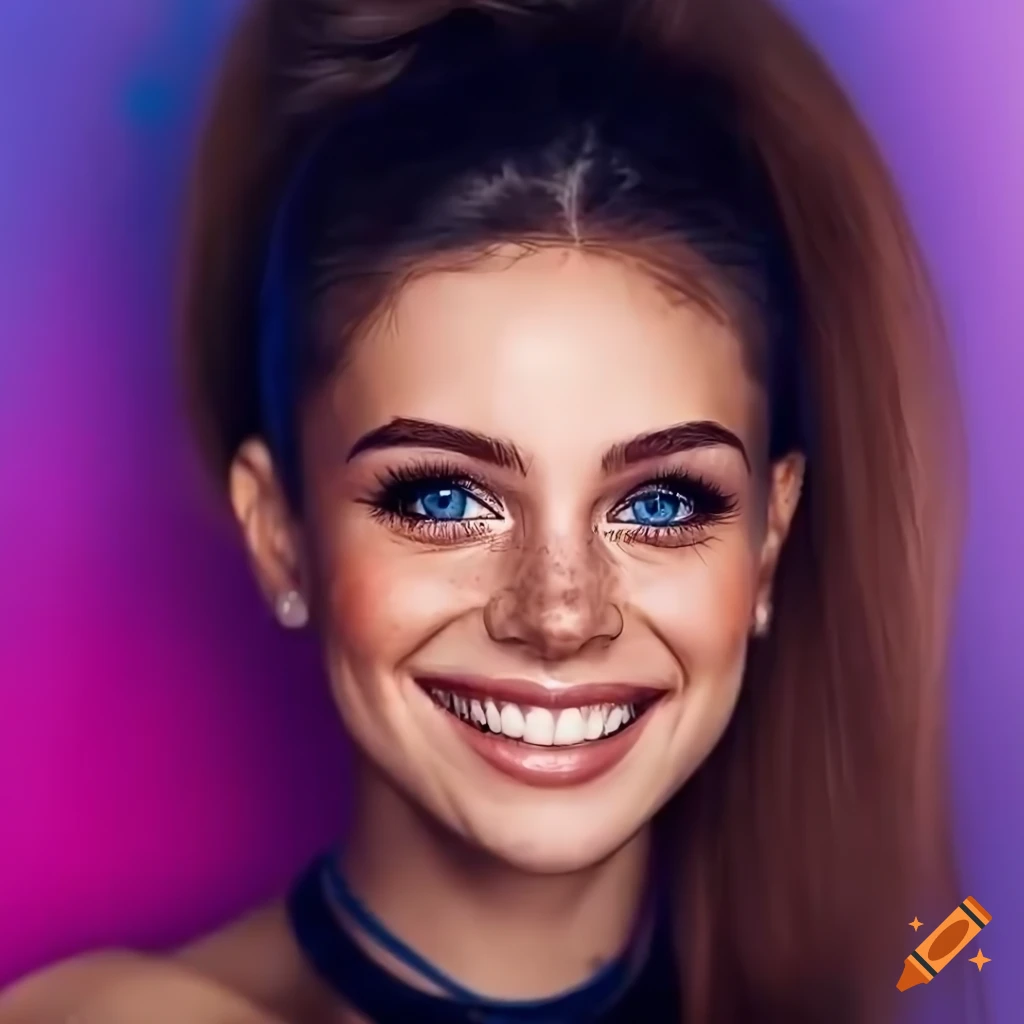 portrait of a young woman with freckles and a choker necklace