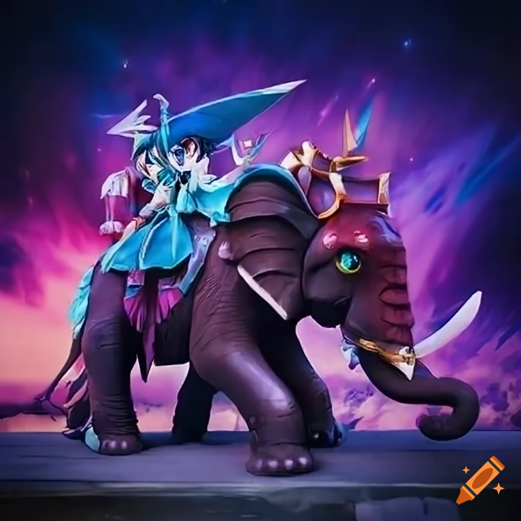 image of Anime Stars Ancient Psychic Tandem War Elephant