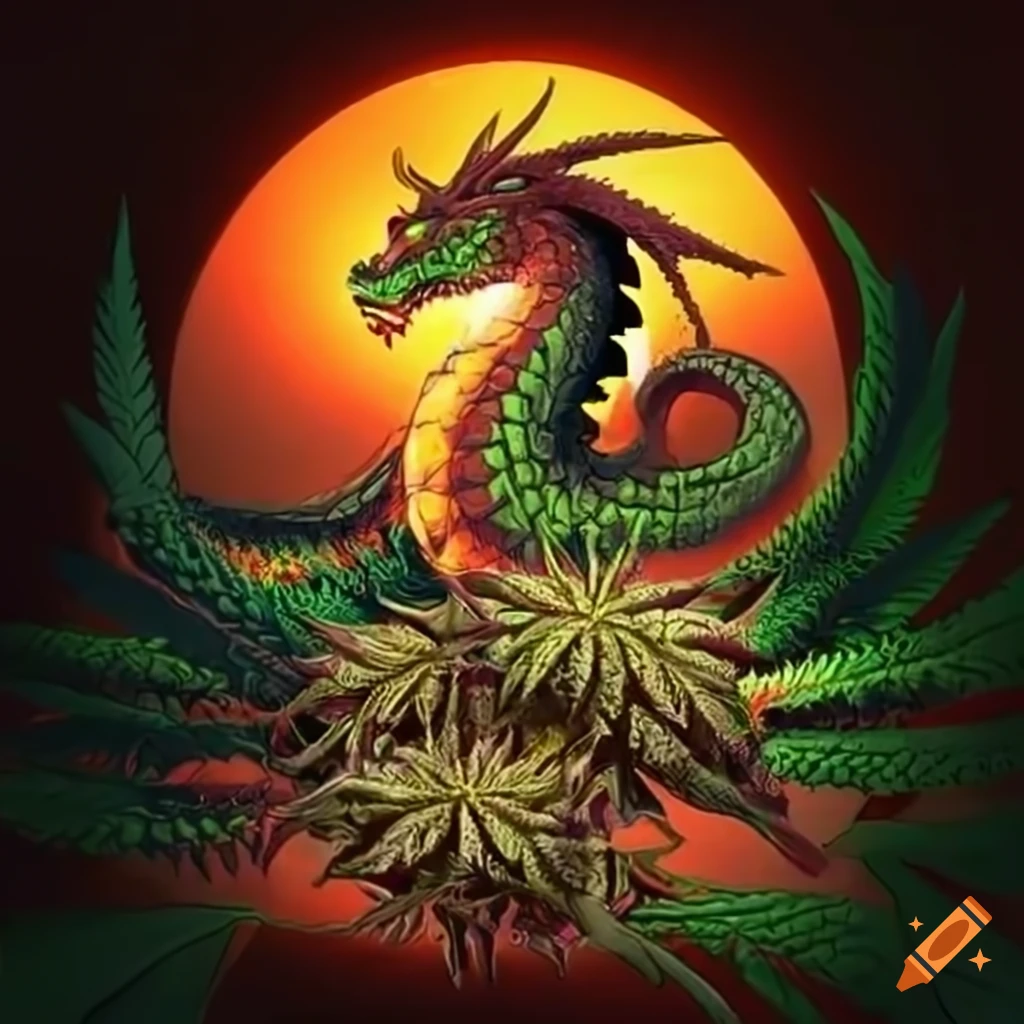 Dragon selling marijuana on Craiyon