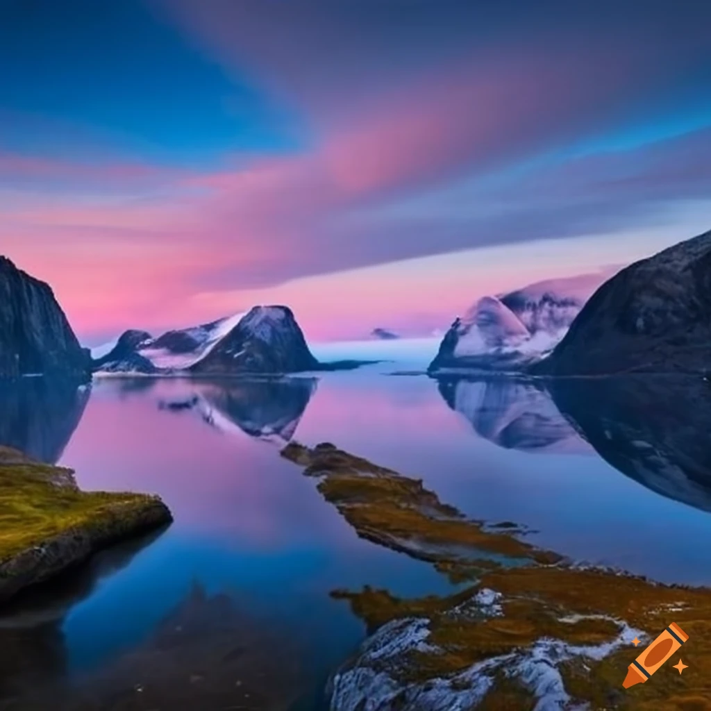 Scenic View Of Norwegian Landscape On Craiyon