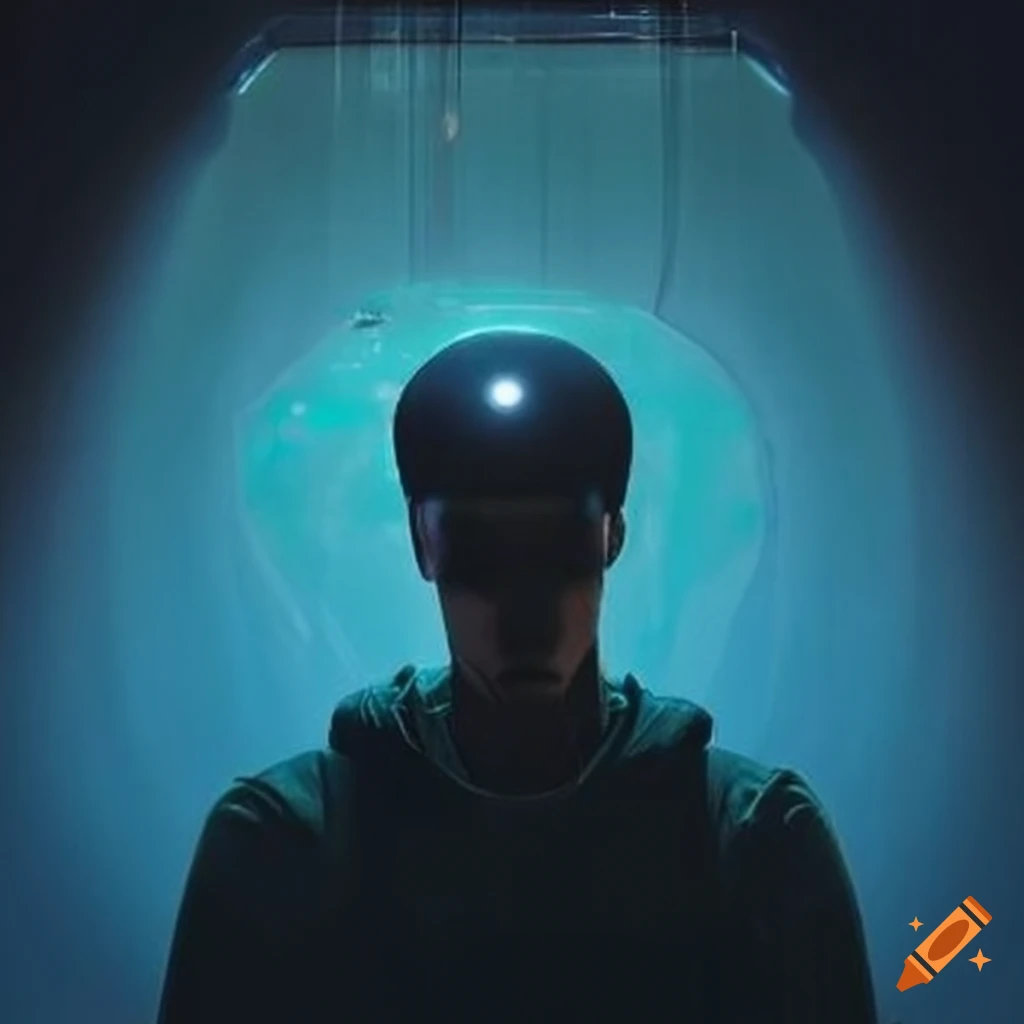 Futuristic hip hop album cover with a melancholic vibe on Craiyon