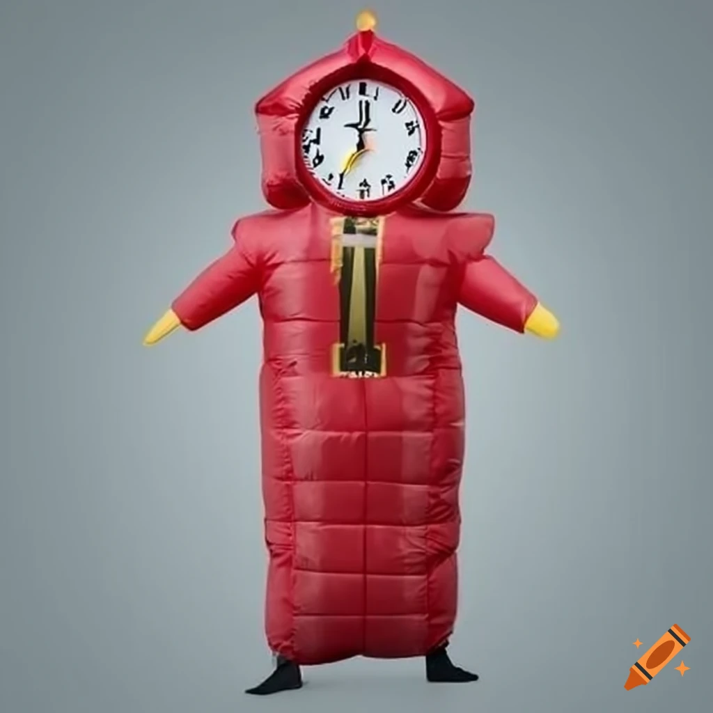 Child In Inflatable Grandfather Clock Costume On Craiyon