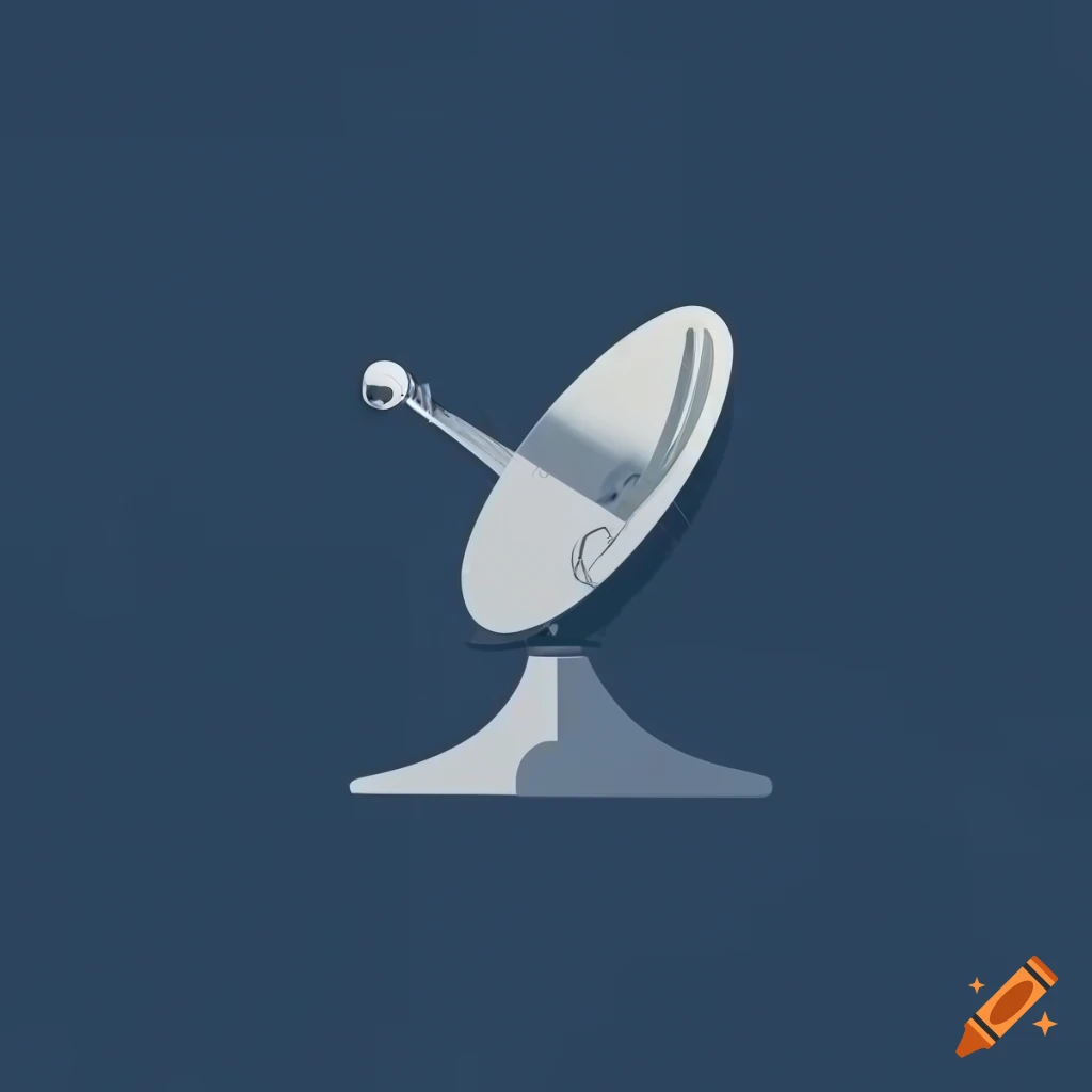 high tech logo design of a satellite dish