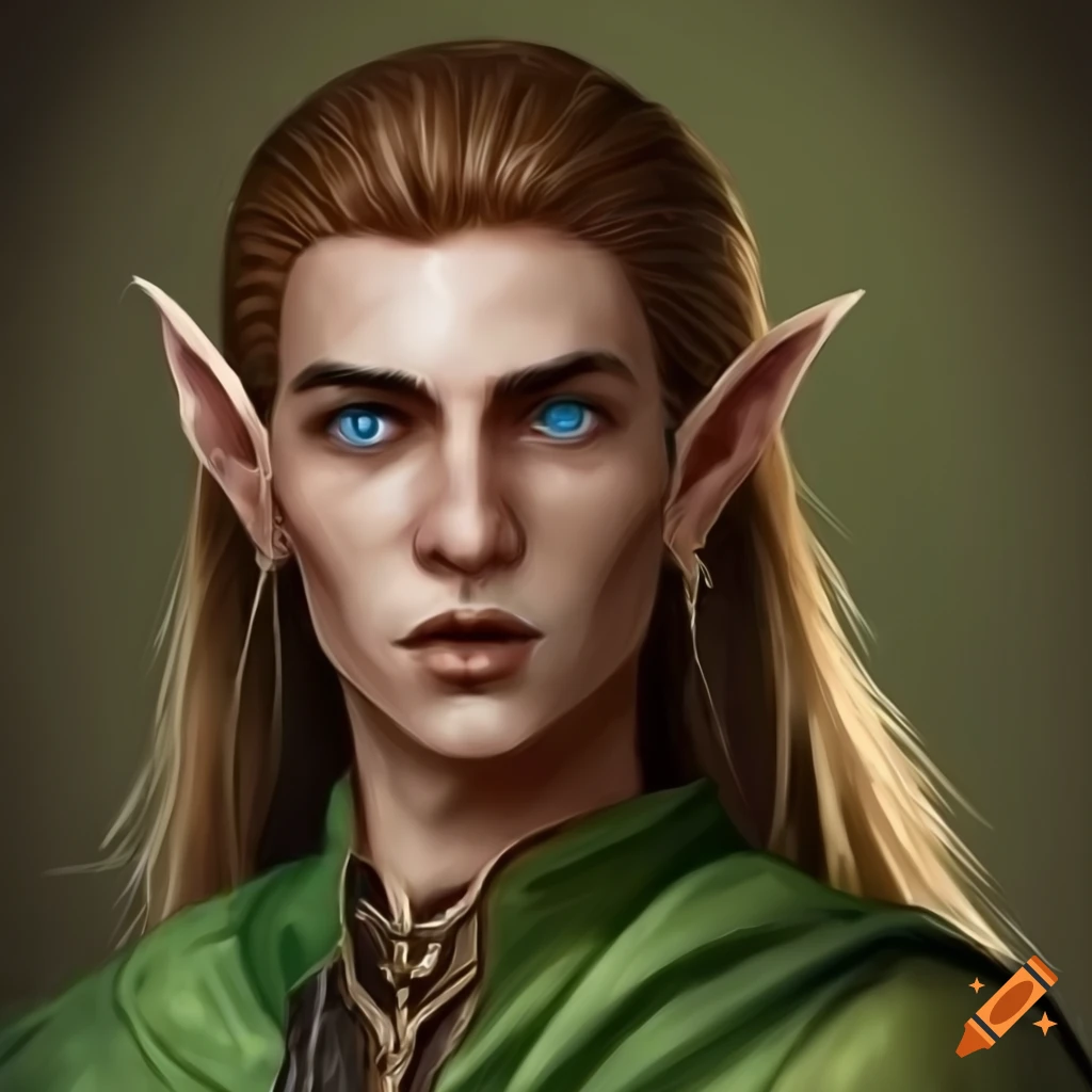 realistic depiction of a male high elf wizard