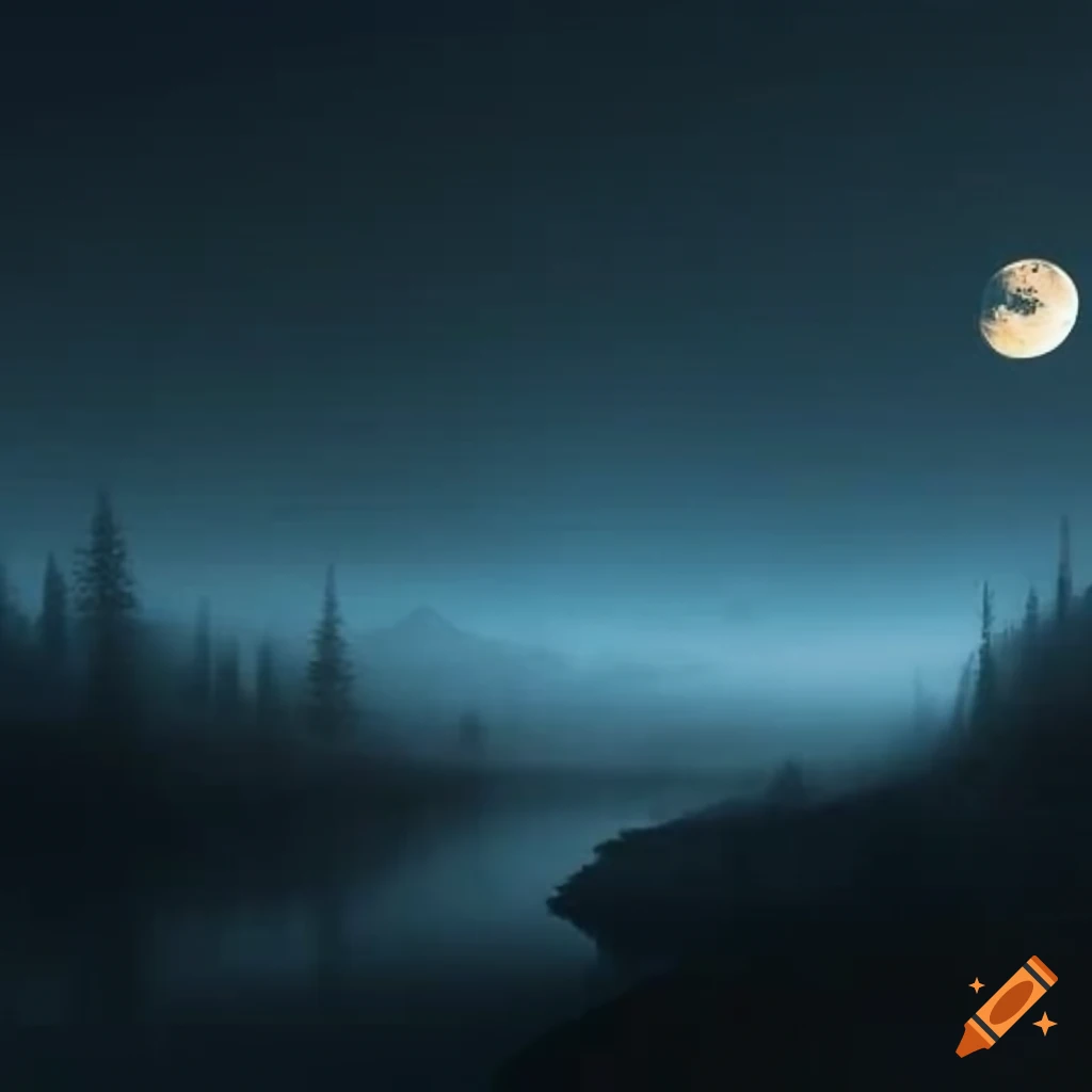 noche luna lobo Beatles paisaje