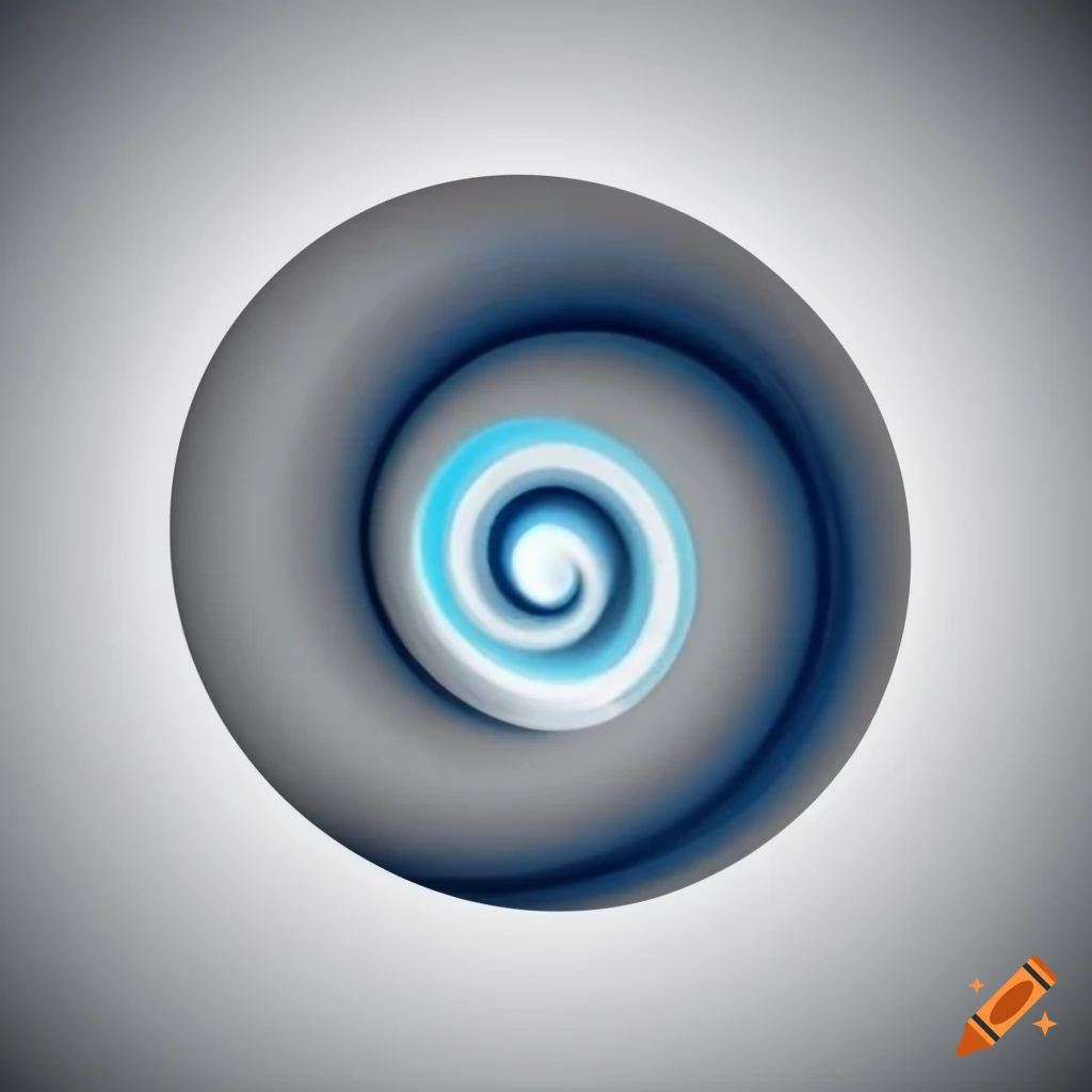 blue and grey spiral abstract logo