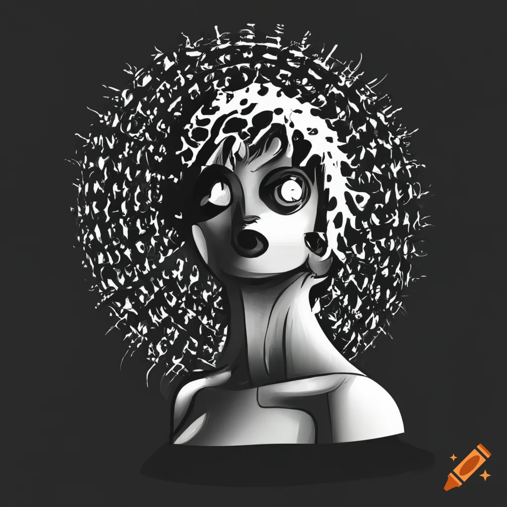 vibrant cartoon colors on black background