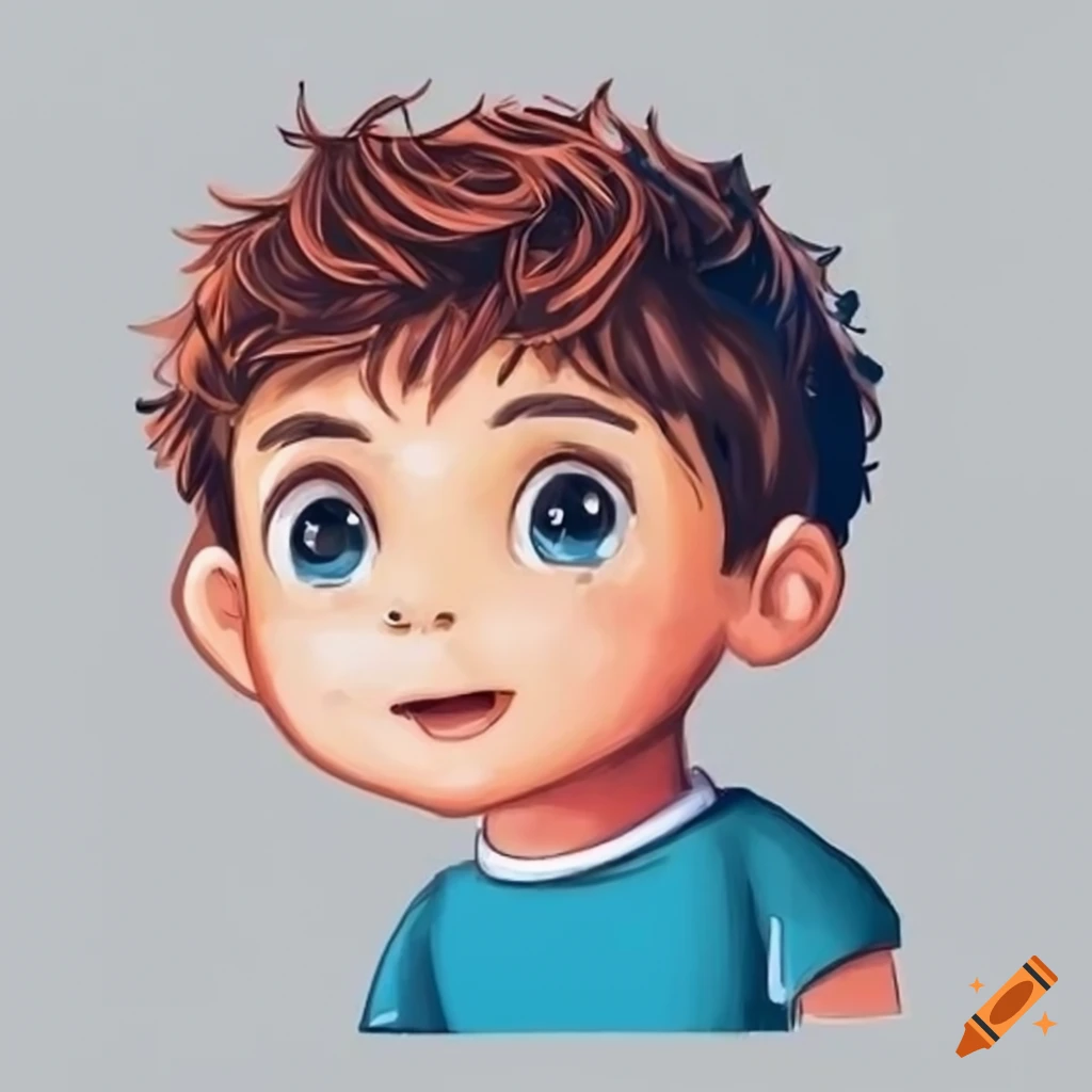simple illustration of a little boy