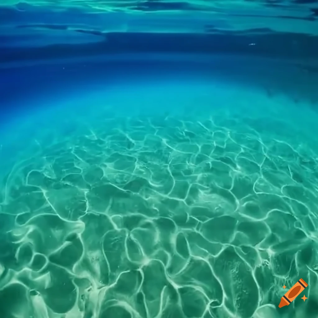 underwater view of beach waves