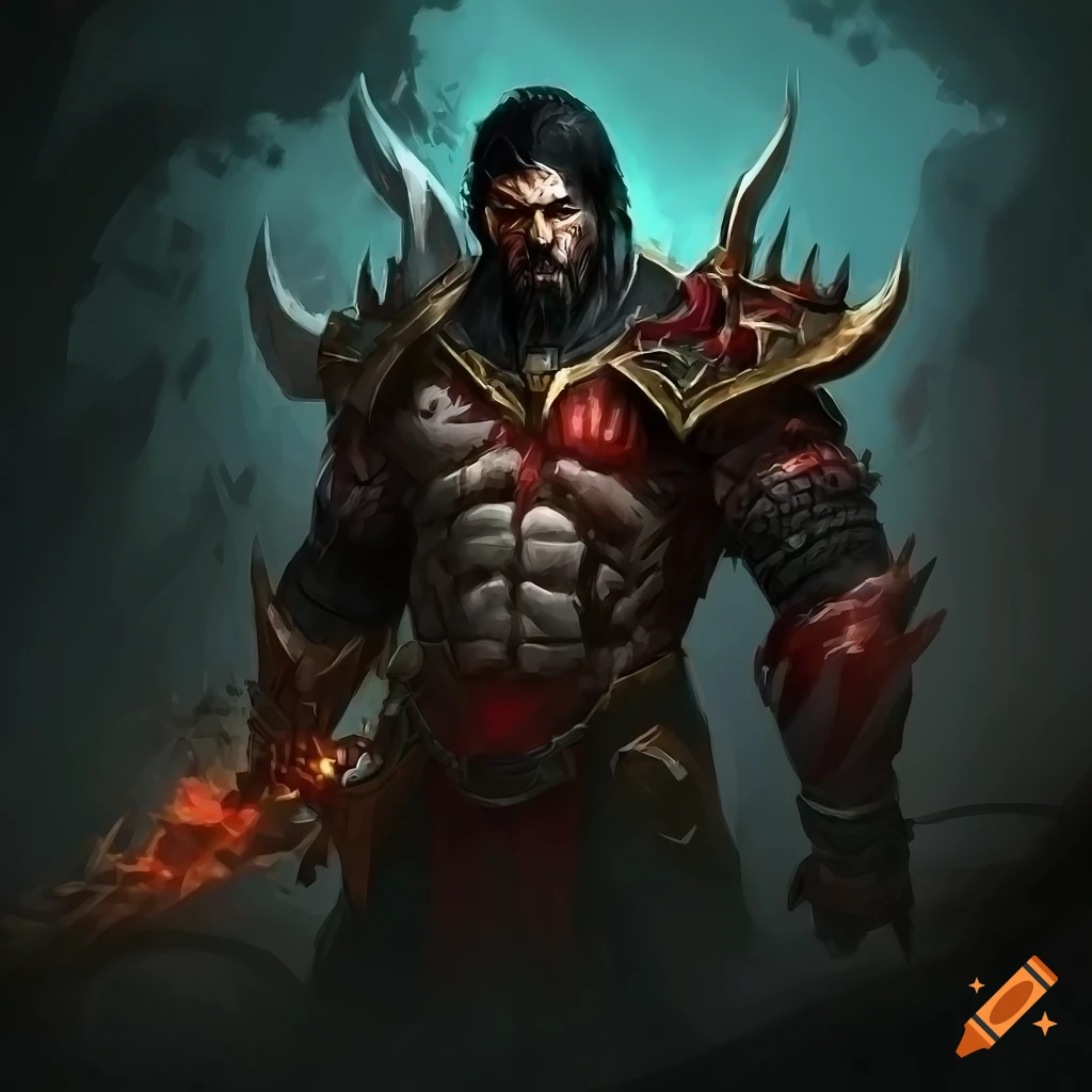 epic warrior with a great sword in hero pose