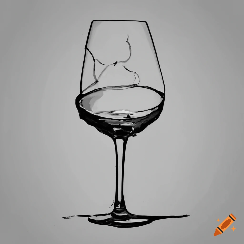 Buy Wine Glass Art Print Fine Art Print Wine Lover Decor Vineyard Decor  Charcoal Drawing Winery Art Online in India - Etsy