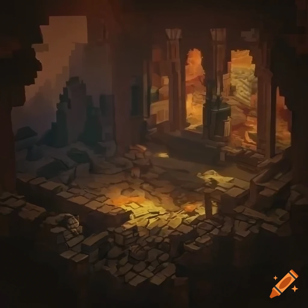 Isometric kit of epic fantasy landscapes on Craiyon