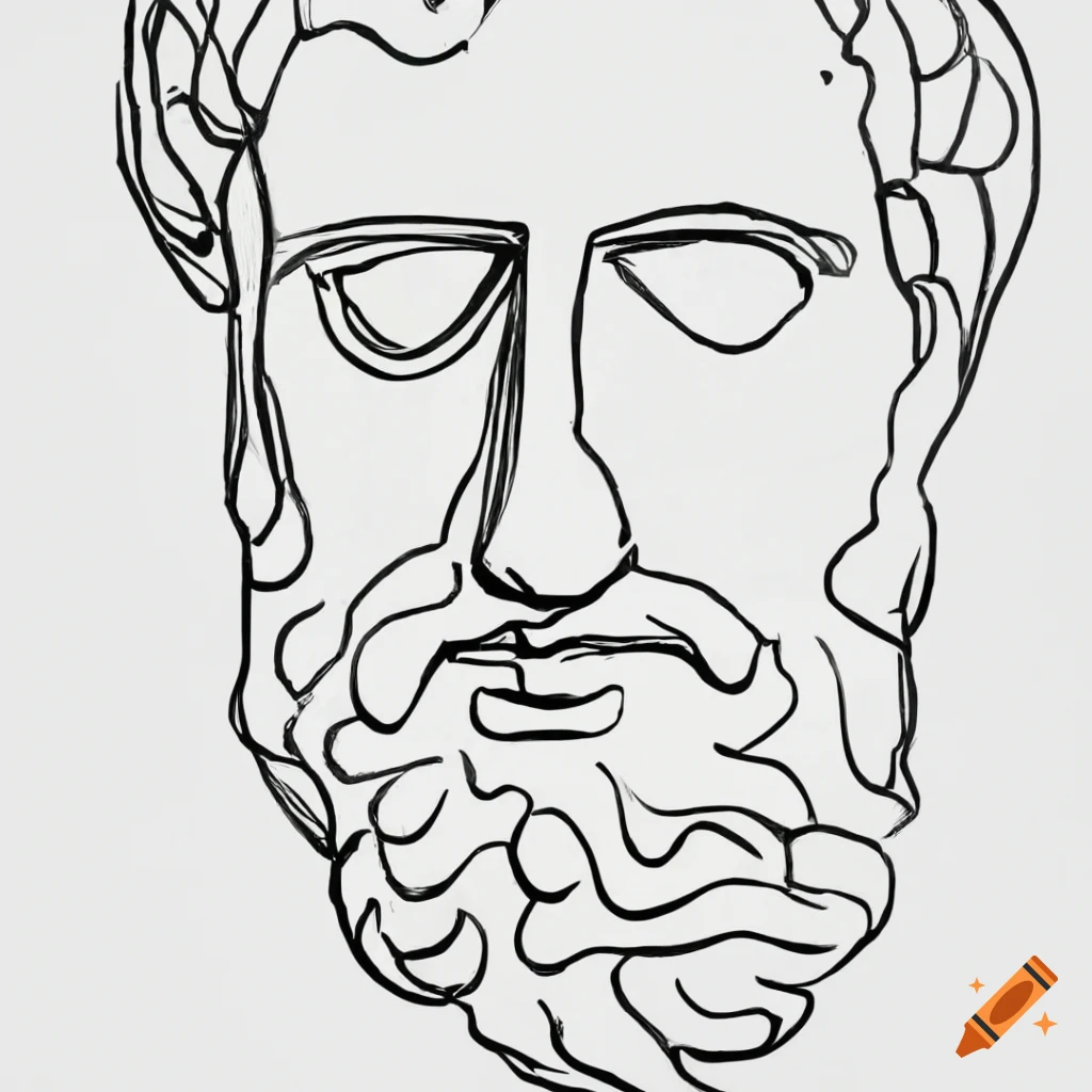 Minimalist portrait of thucydides on craiyon
