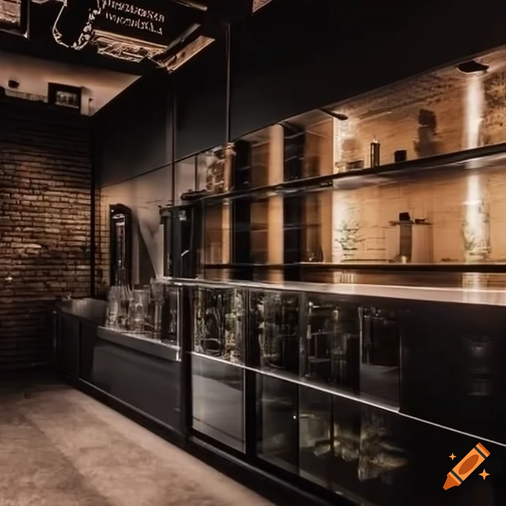 Hyperealistic depiction of a modern tattoo shop interior on Craiyon