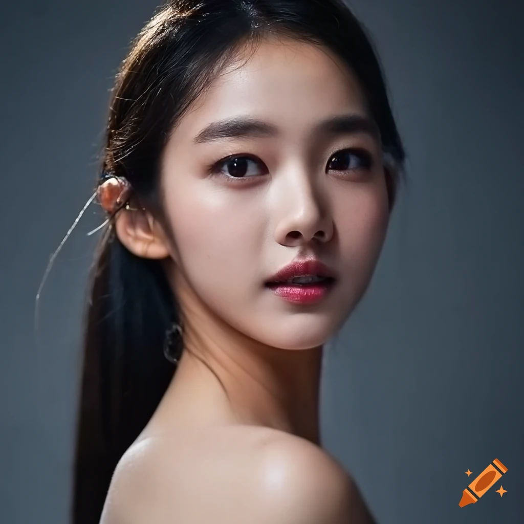 Documentary portrait of a captivating asian actress on Craiyon