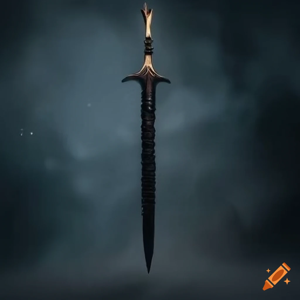 Legendary dark greasword with black gem handle