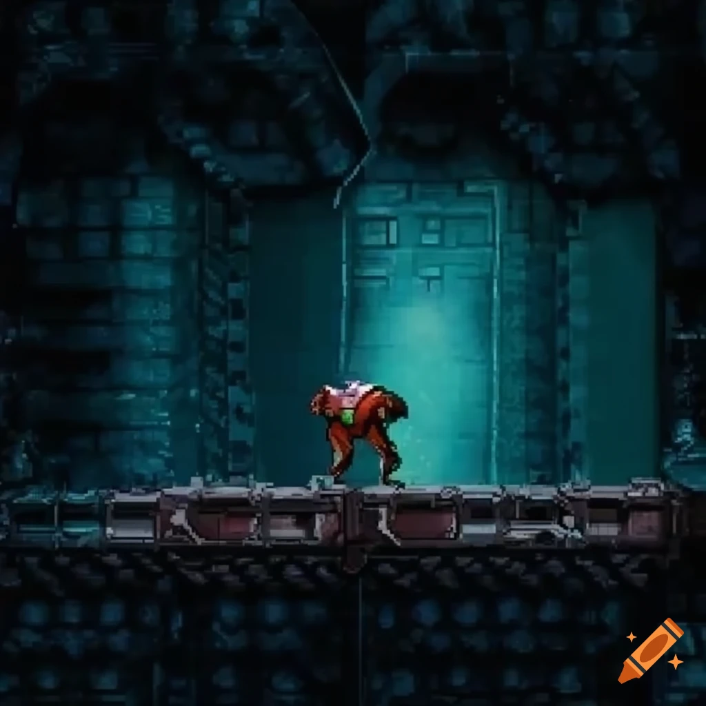 icy Tourian tiles in Metroid Zero Mission game