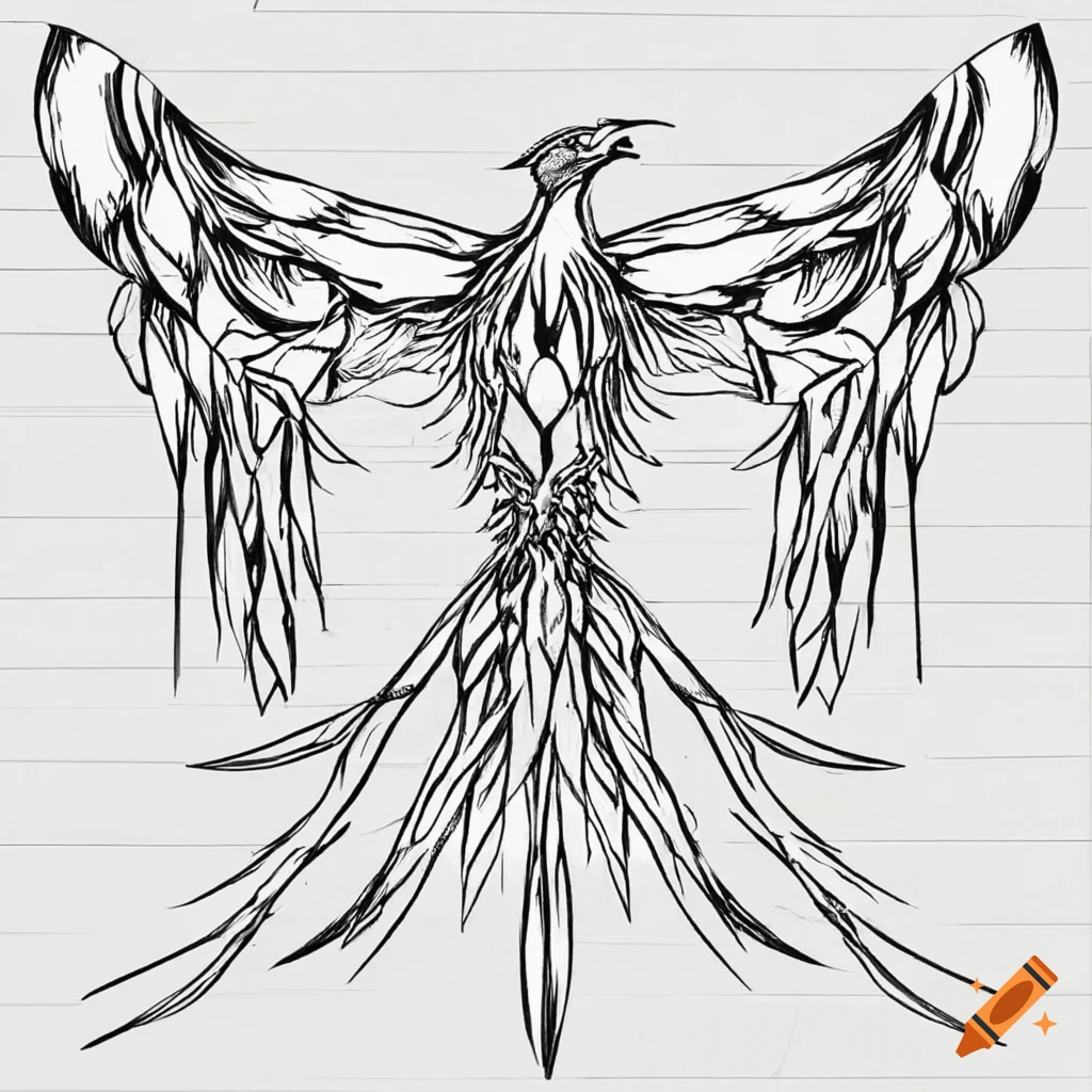 Colourfull Intricate Drawing Legendary Phoenix Bird Stock Vector (Royalty  Free) 1681352479 | Shutterstock