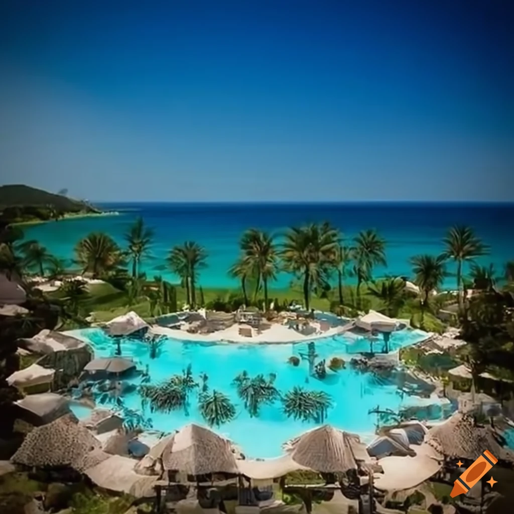 Luxury resort on Craiyon