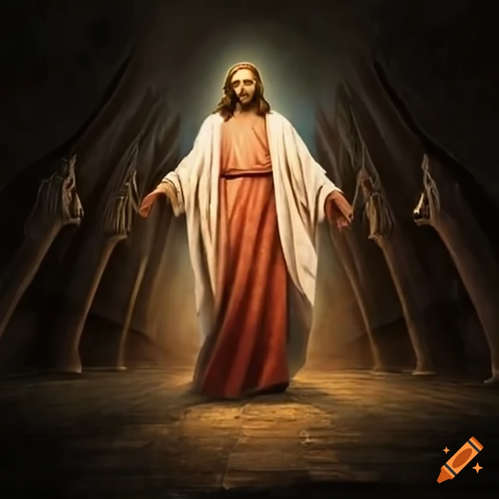 Jesus riding a rabbit at easter on Craiyon