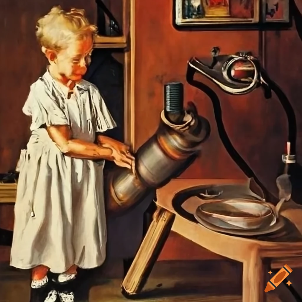Painting of a catalytic converter by norman rockwell on Craiyon