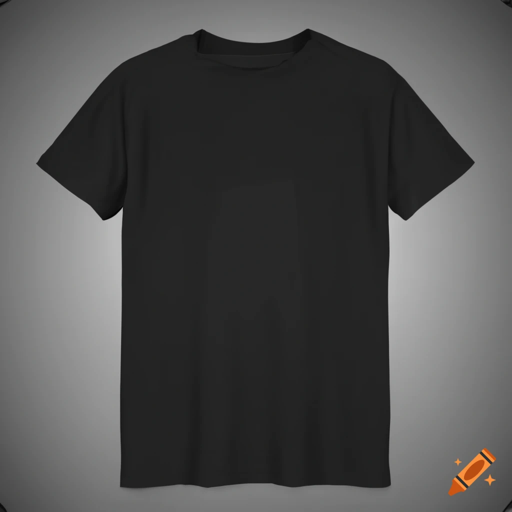 plain black T-shirt design